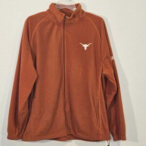 UT University of Texas Longhorns Burnt Orange Sweater Jacket Size XL